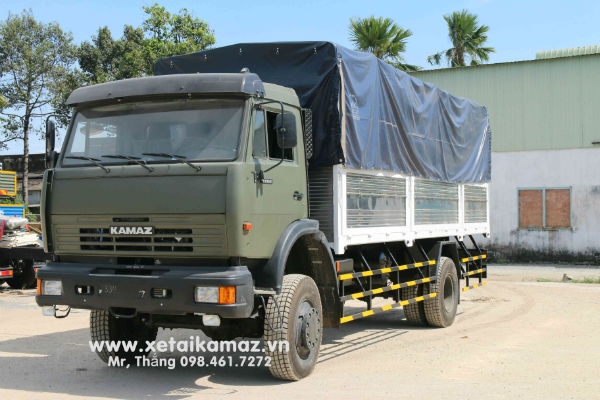 XE TẢI THÙNG KAMAZ 43265 (4x4)| XE TẢI THÙNG 2 CHÂN| XE TẢI THÙNG 2 GIÒ| XE TẢI THÙNG MUI BẠT THÙNG DÀI 6m5