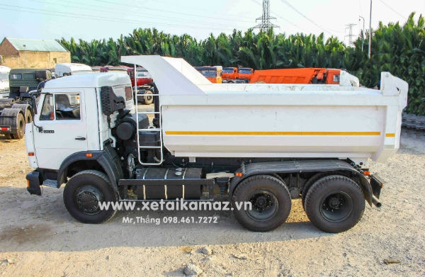XE BEN KAMAZ 65115 3 CHÂN (6X4) THÙNG ĐÚC OVAL 10 KHỐI| XE BEN KAMAZ 14 TẤN | EURO 3| XE BEN 14 TẤN| XE BEN NHẬP KHẨU