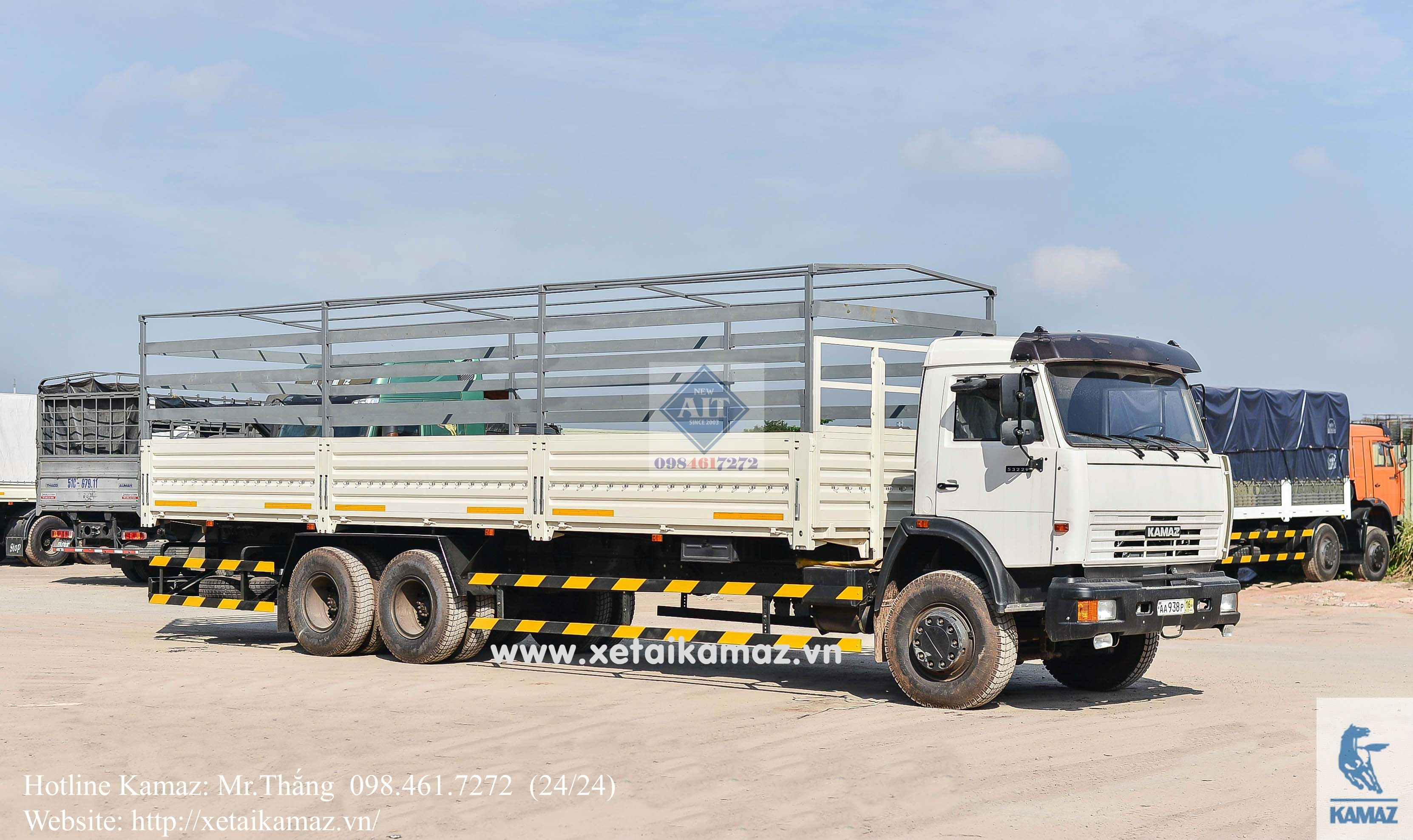 XE TẢI THÙNG KAMAZ 53229 (6x4)| XE TẢI THÙNG KAMAZ 3 CHÂN| THÙNG LỌT LÒNG DÀI 9m1| XE NHẬP KHẨU NGUYÊN CHIẾC TỪ NGA|