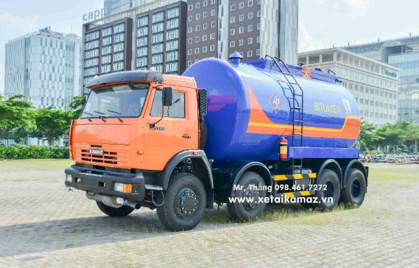 XE BỒN NHỰA ĐƯỜNG KAMAZ 6540 (8x4)| THỂ TÍCH BỒN 17m3