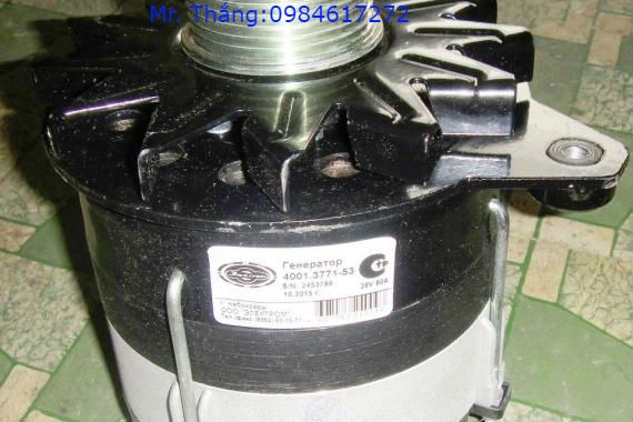 Dinamo mã 4001-3771-53-28V-80A-puly 6 rãnh