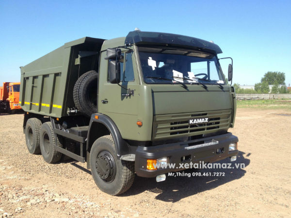 XE BEN KAMAZ 65115 3 CHÂN (6X4) THÙNG VAT 10,5 KHỐI| XE BEN KAMAZ 15 TẤN | XE BEN GA CƠ - EURO 2| XE BEN 15 TẤN