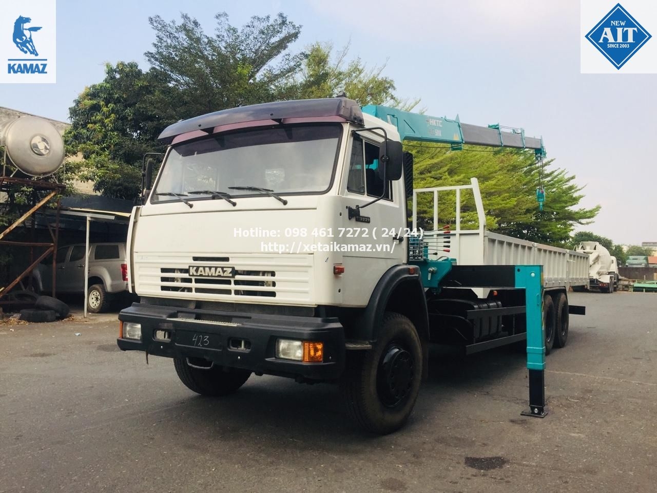 XE TẢI KAMAZ 53229 (6x4) GẮN CẨU HKTC 5 TẤN