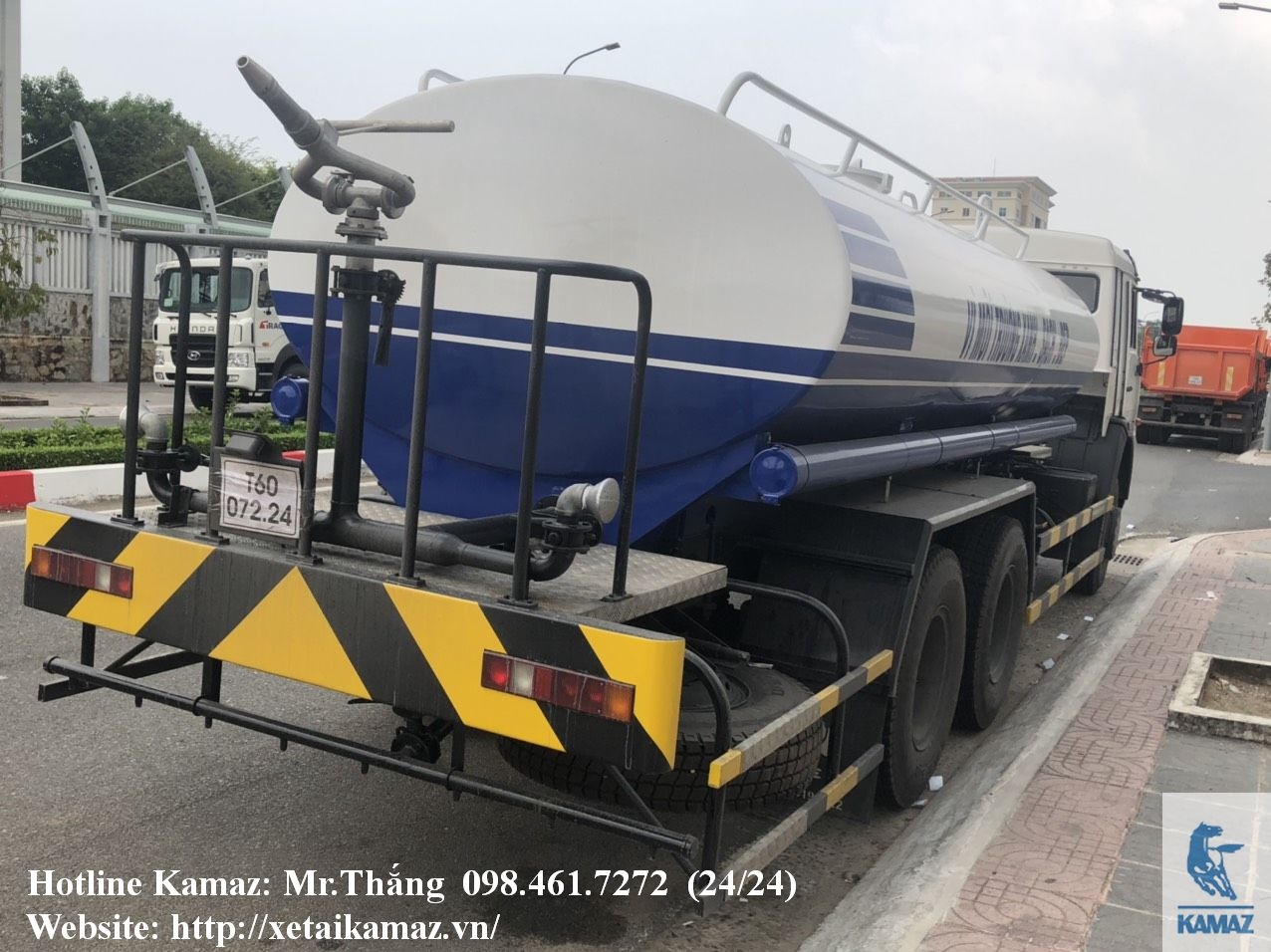 XE PHUN NƯỚC RỬA ĐƯỜNG VÀ CỨU HỎA KAMAZ 53229 (6X4)| 13 M3 SẢN XUẤT 2021