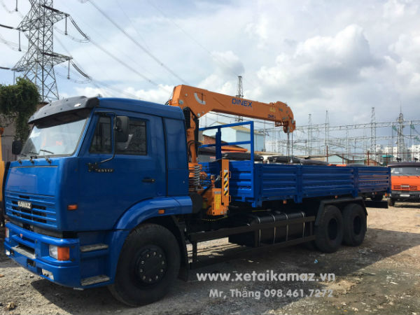 XE TẢI CẨU KAMAZ 65117 (6X4), CẨU DINEX 5 TẤN